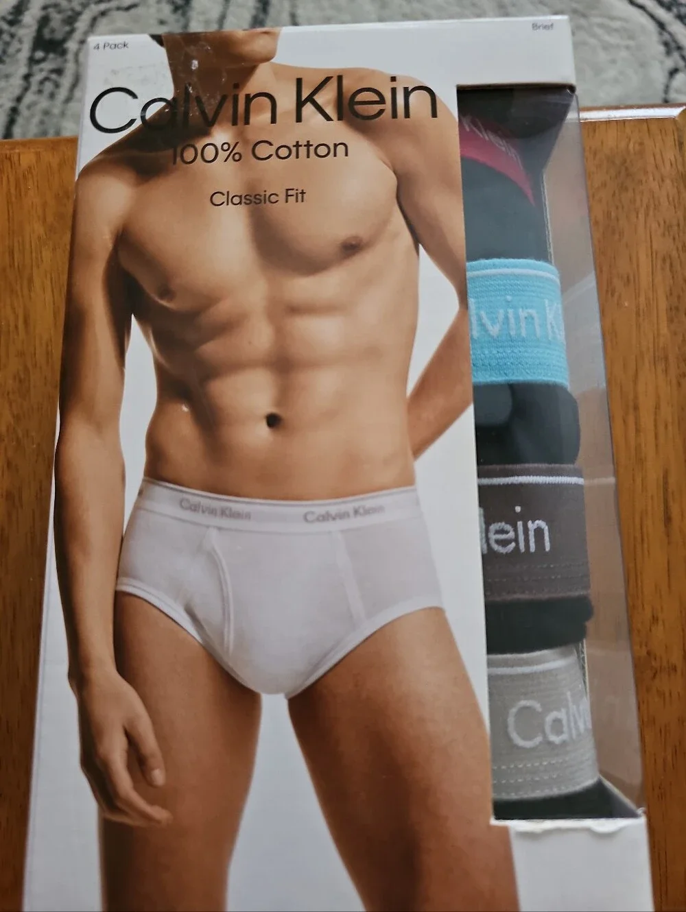 Calvin Klein Men’s Briefs Pack with White, Black, Blue, Gray Waistbands 2xl New